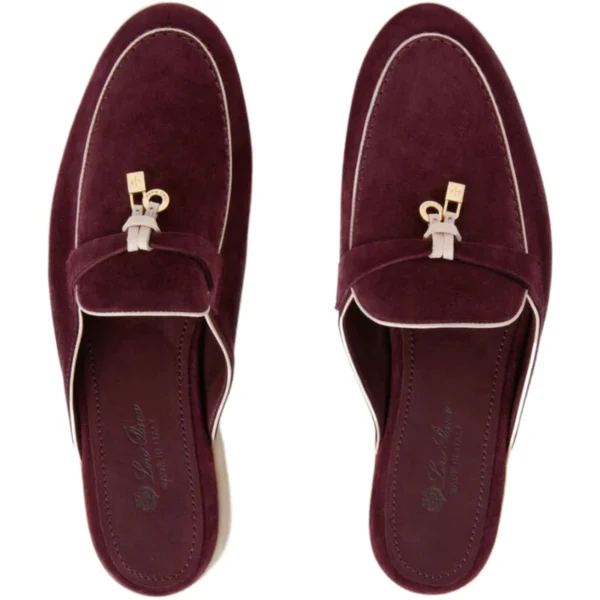 Loro Piana Summer Charms Walk Loafer Burgundy