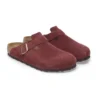 Birkenstock Boston Burgundy – Suede Leather Zinfandel