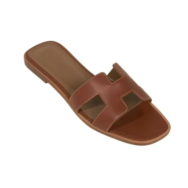 Hermes Oran Sandal Flat Gold Box CalfskinMightychic