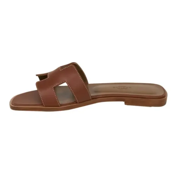 Hermes Oran Sandal Flat Gold Box CalfskinMightychic