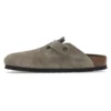 Birkenstock Boston Soft Footbed – Suede Taupe