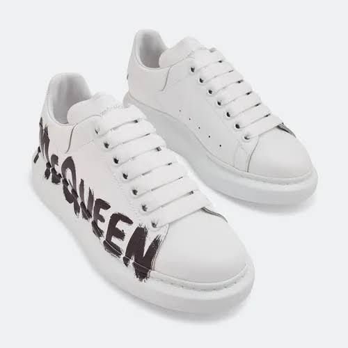 Alexander Mcqueen Oversized Graffiti – White Black
